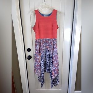 Blue Peach Dress Signature by Robbie Bee Size 14P